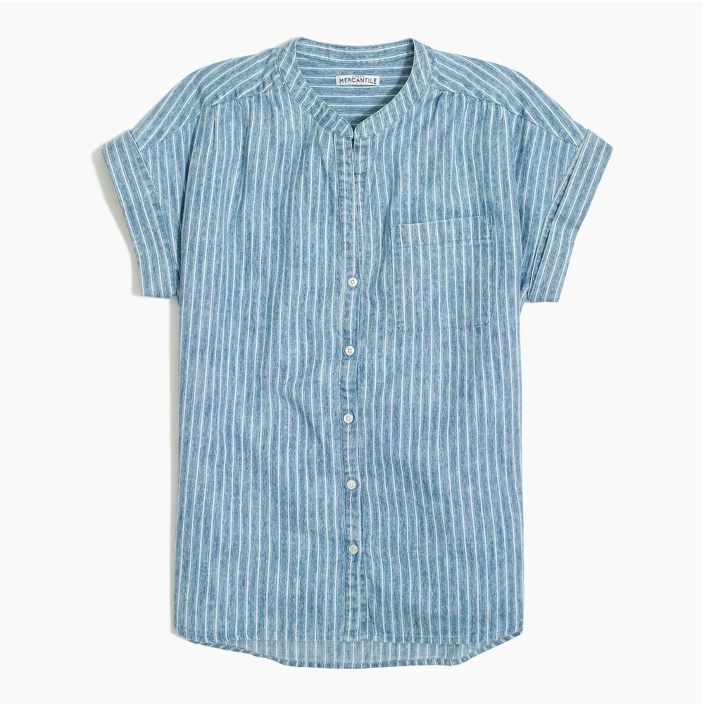 J. Crew Mercantile Chambray camp shirt